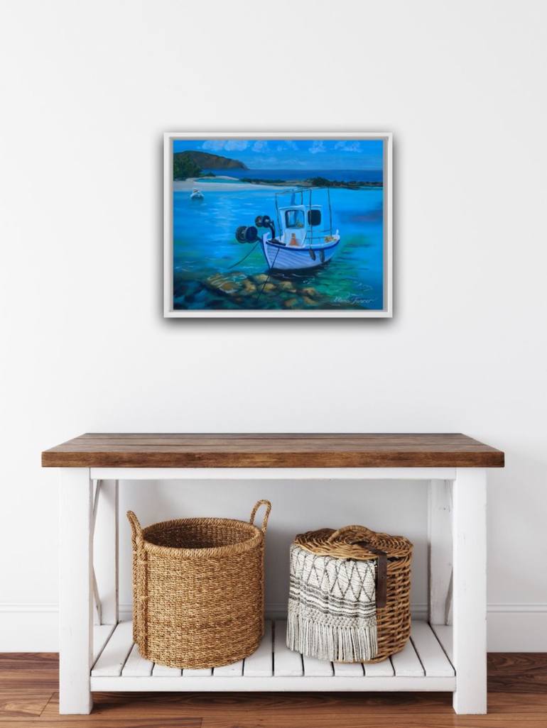 Original Boat Painting by Elena Tuncer