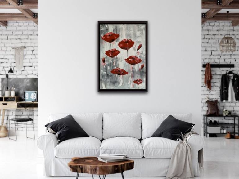Original Abstract Floral Painting by Elena Tuncer