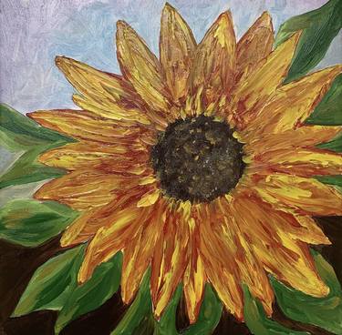 Sunflower on a Sunny Day Original Oil Painting