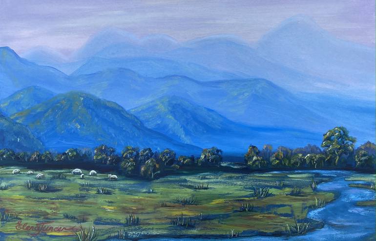 20 X 20 Hibiscus Original Landscape Painting Canvas Art by 