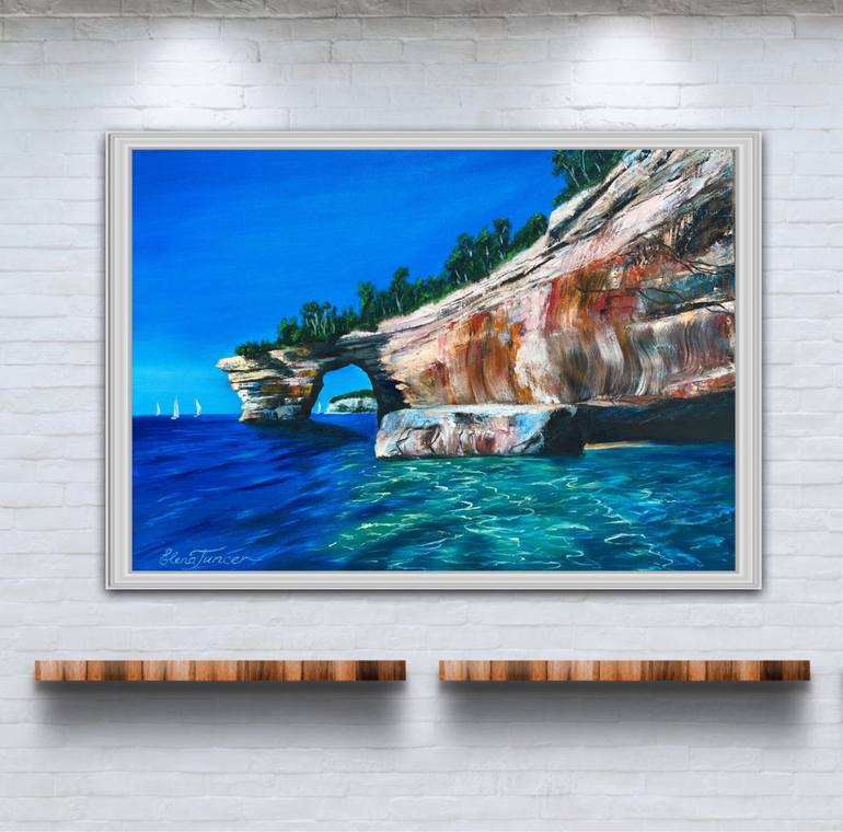 Original Impressionism Seascape Painting by Elena Tuncer