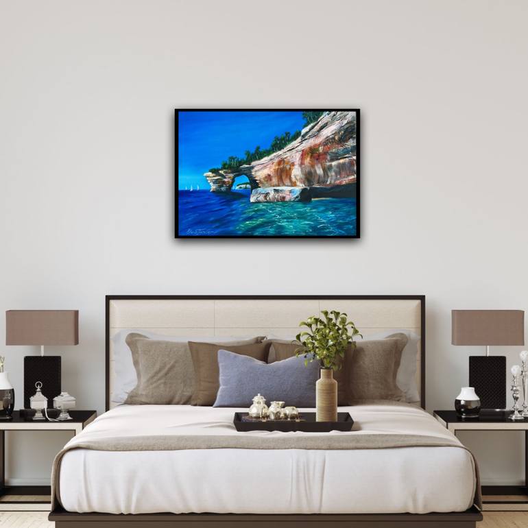 Original Impressionism Seascape Painting by Elena Tuncer