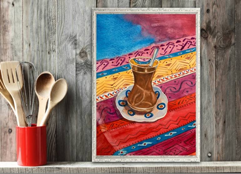 Original Food & Drink Painting by Elena Tuncer