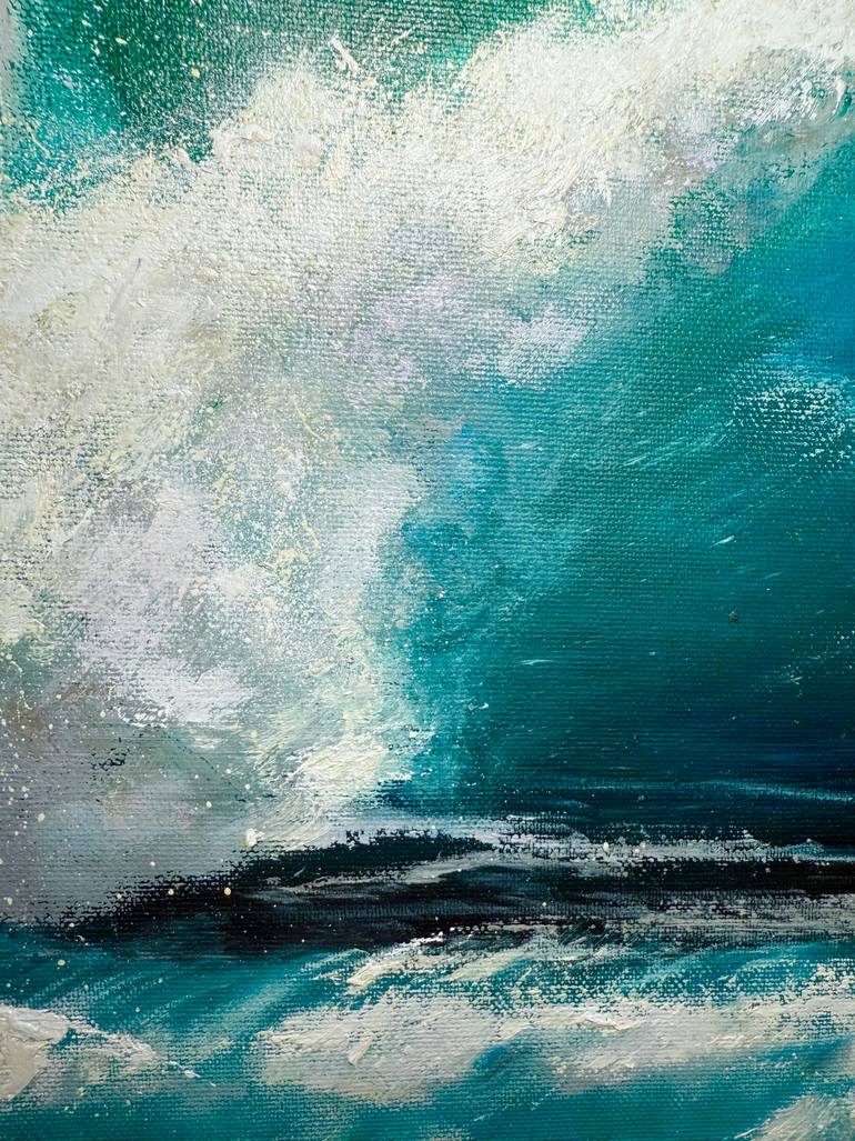 Original Art Deco Seascape Painting by Elena Tuncer