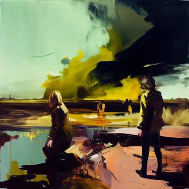 Original Abstract Landscape Paintings by Jonathan Menashy