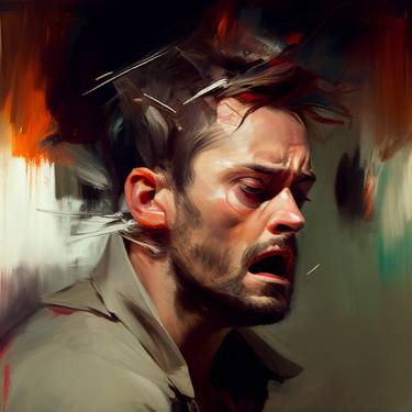 Original Figurative People Paintings by Jonathan Menashy