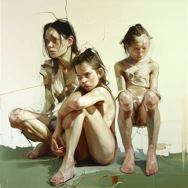 Original Figurative People Paintings by Jonathan Menashy