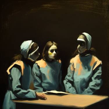 Original Figurative People Paintings by Jonathan Menashy