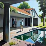 portrait landscape figures water pool 3038 by Jonathan Menashy