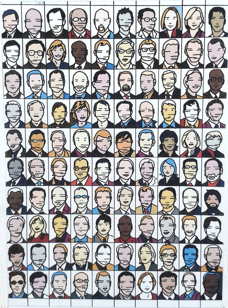 Original Figurative People Painting by Jonathan Menashy