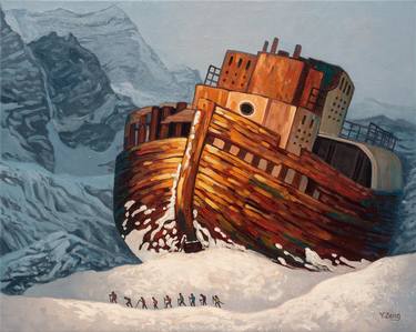 Original Boat Paintings by Yue Zeng