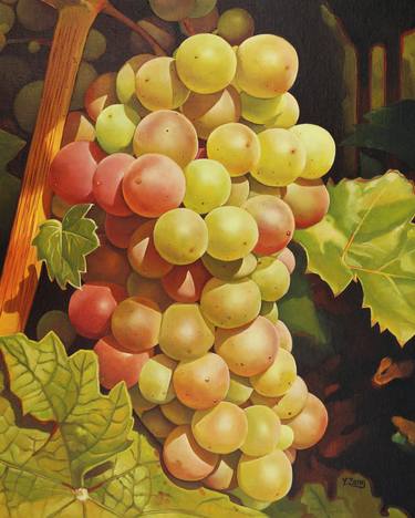 Colorful grapes oil painting thumb