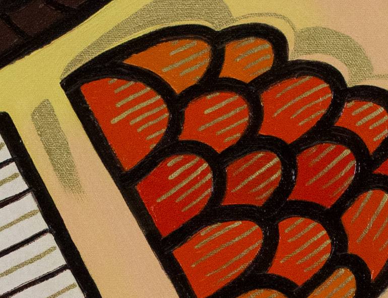 Original Art Deco Abstract Painting by Yue Zeng