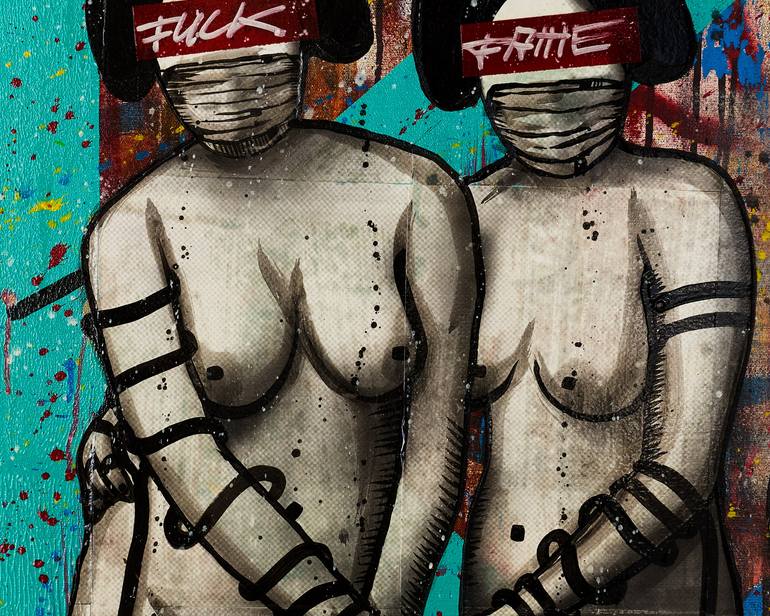 Original Conceptual Body Painting by Ron Miller