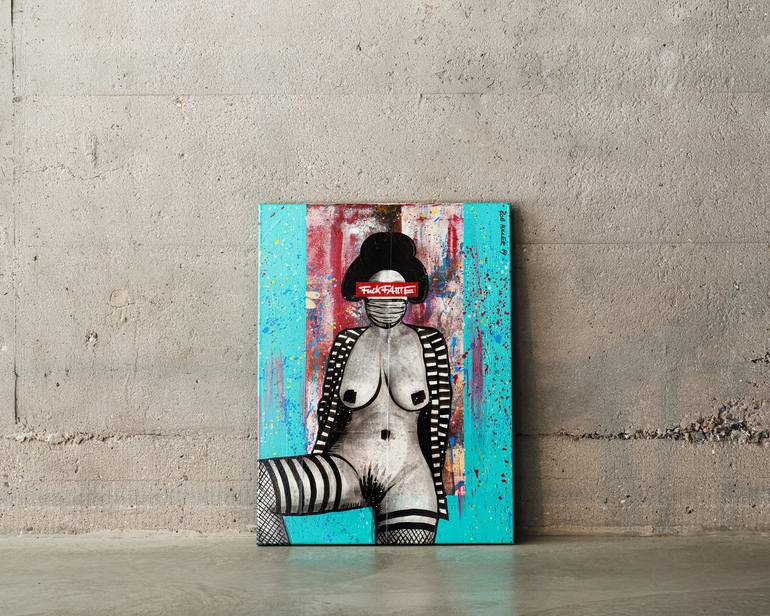 Original Conceptual Body Painting by Ron Miller
