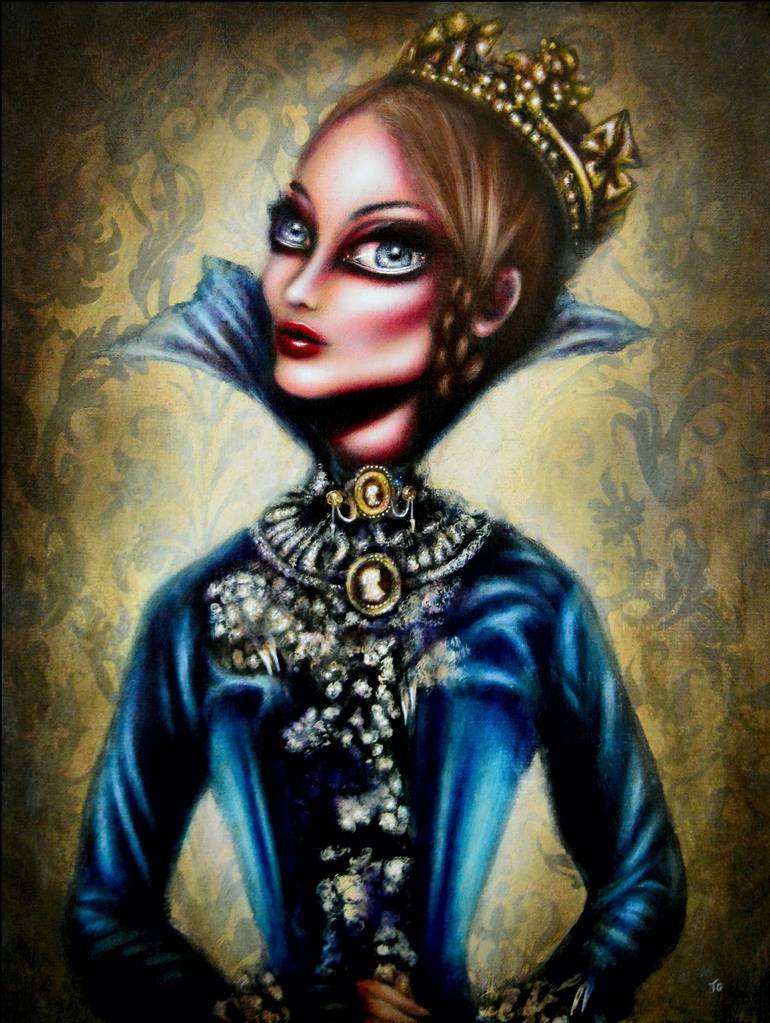 Queen Victoria and the Corset Era Painting by Tiago Azevedo Painting by