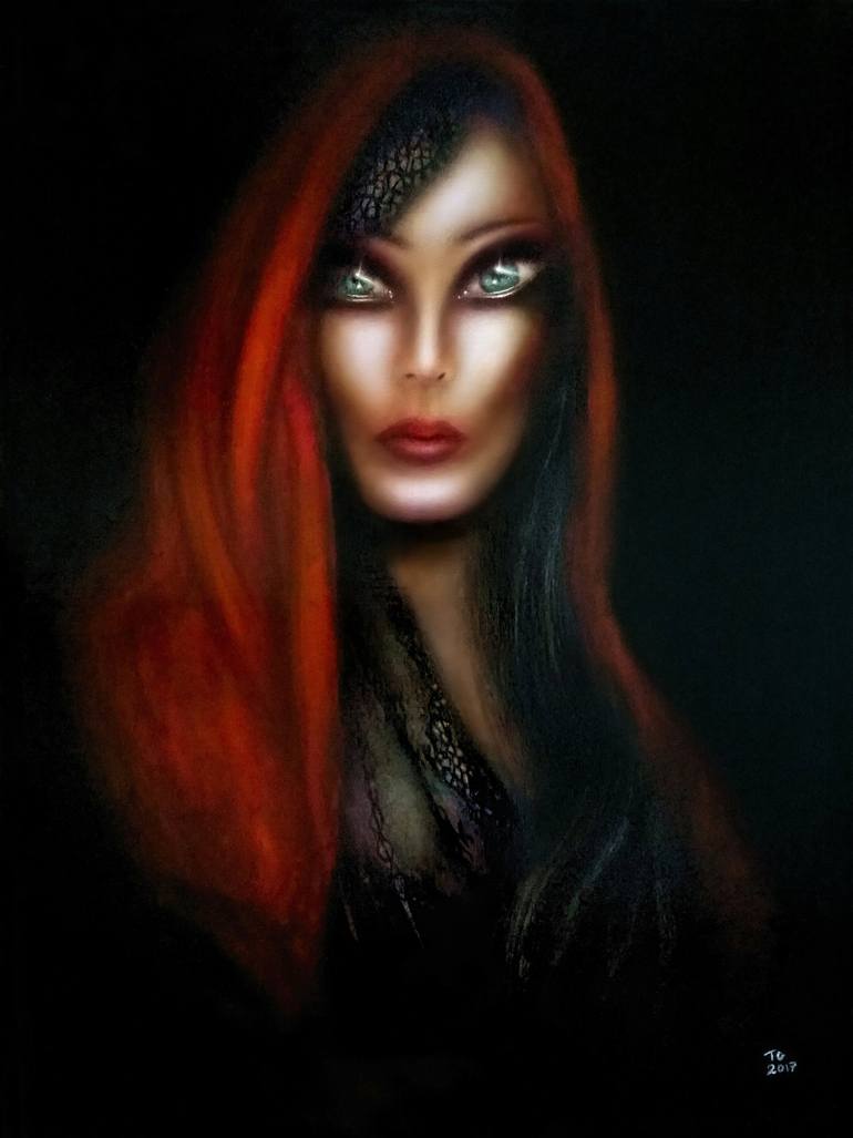 Mary Magdalene in Repent Painting by Tiago Azevedo Painting by Tiago