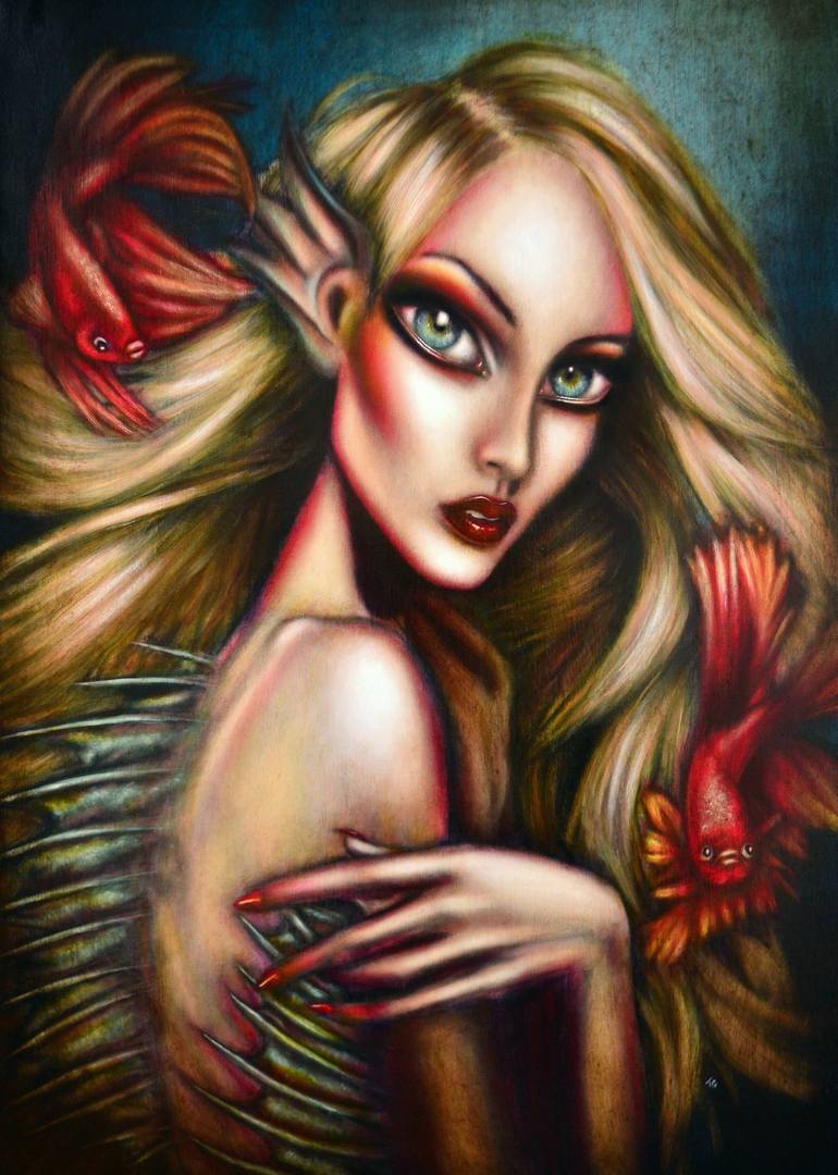 Ariel Painting by Tiago Azevedo Pop Surrealism Art Painting by Tiago