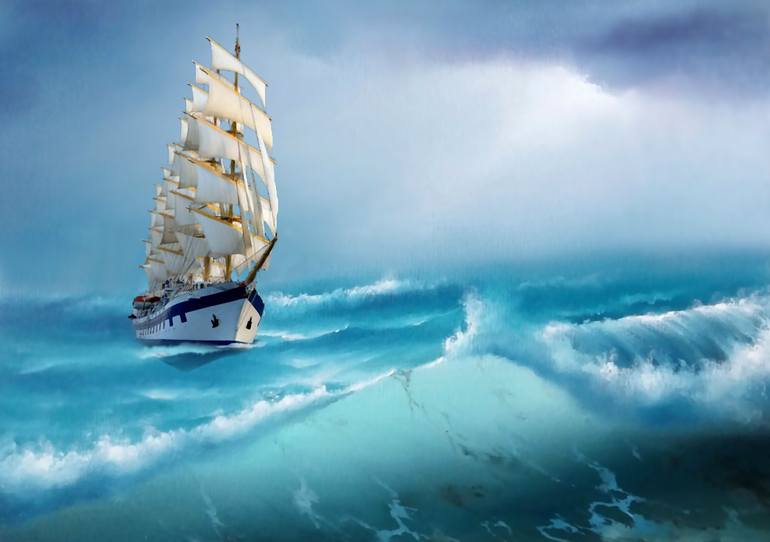 ocean storm boat