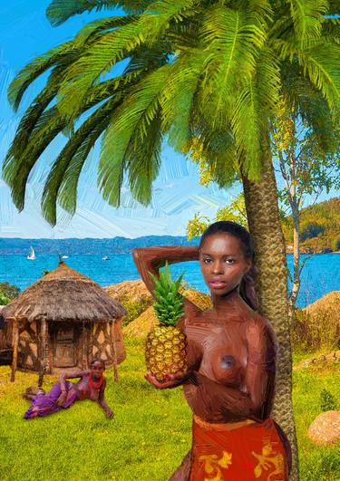 African girl with fruit Paul Gauguin thumb