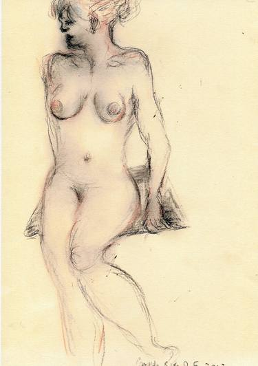 Original Figurative Nude Drawings by candida riva