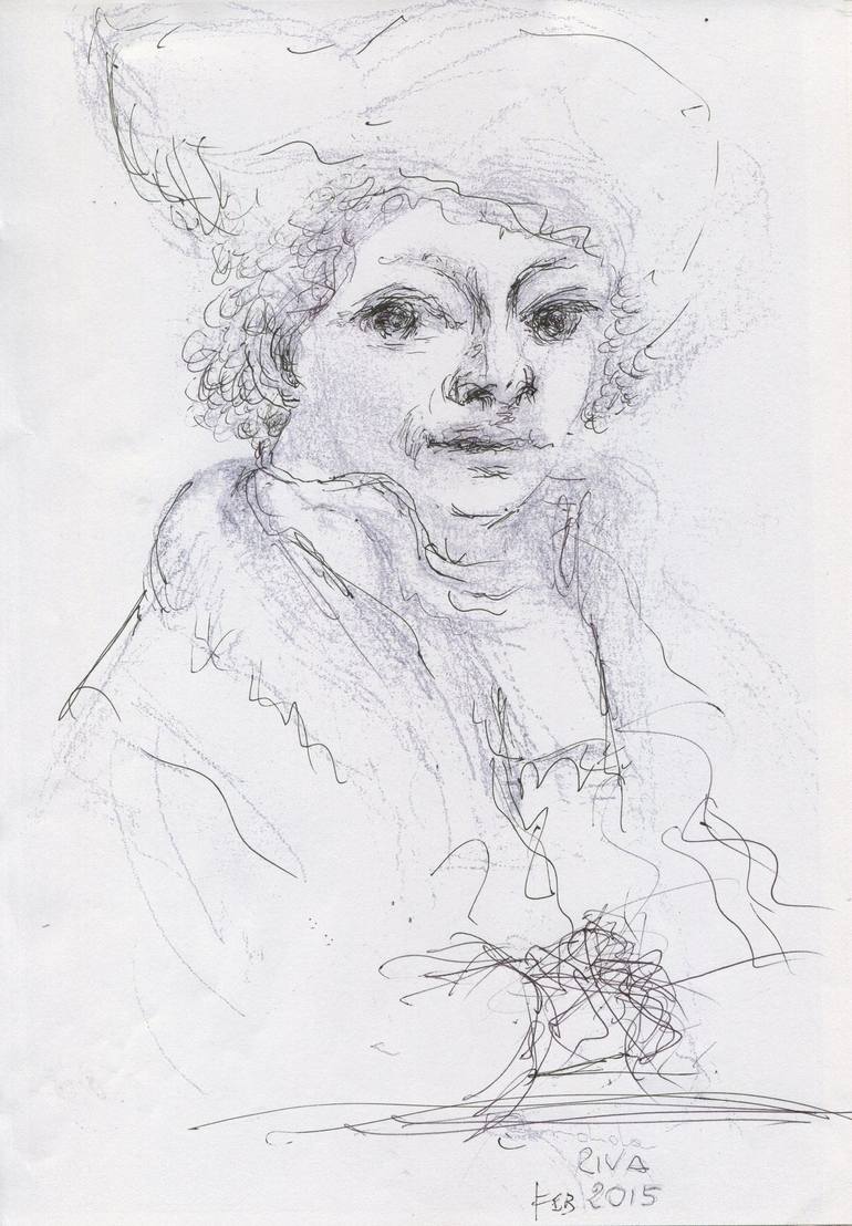 Studing REMBRANDT Drawing by Candida Riva | Saatchi Art