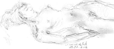 Original Realism Nude Drawings by candida riva