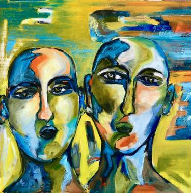 Original Abstract People Paintings by Dorit Moss