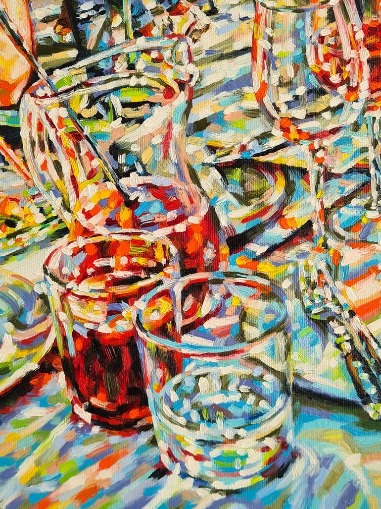 Original Modernism People Painting by Dawson  Dawson