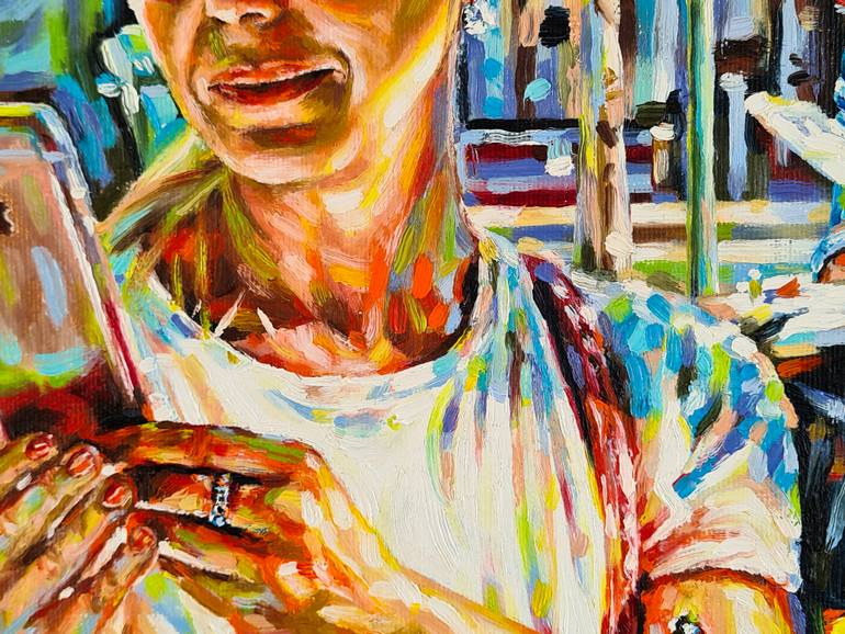 Original Modernism People Painting by Dawson  Dawson