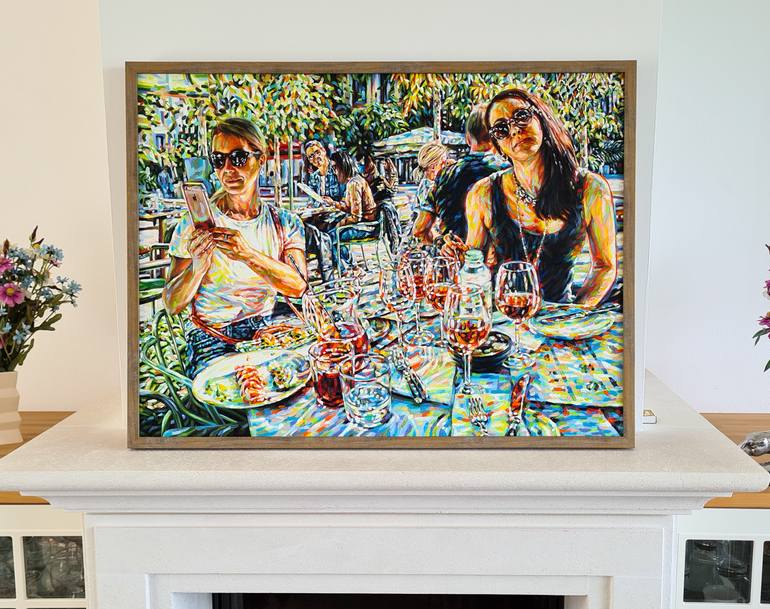 Original Modernism People Painting by Dawson  Dawson