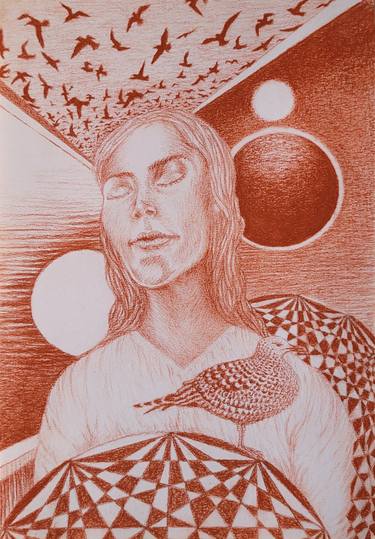 Original Figurative Women Drawing by Júnior Almeida