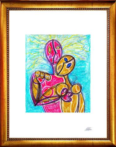 Original Cubism People Paintings by Cesare Catania