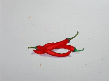 Chili Peppers Still Life Art: Happiness thumb