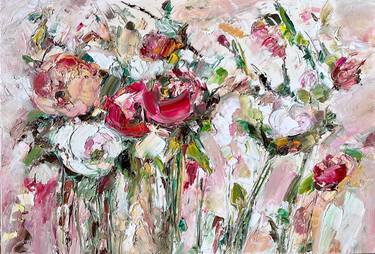 Original Abstract Floral Paintings by Anastasia Grace