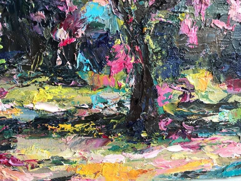 Original Abstract Expressionism Garden Painting by Anastasia Grace