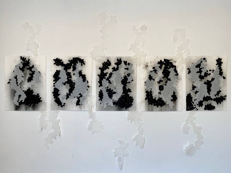 Original Conceptual Floral Drawing by Lucia Warck-Meister