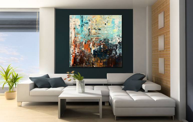 Original Abstract Expressionism Landscape Painting by Noah de Jong