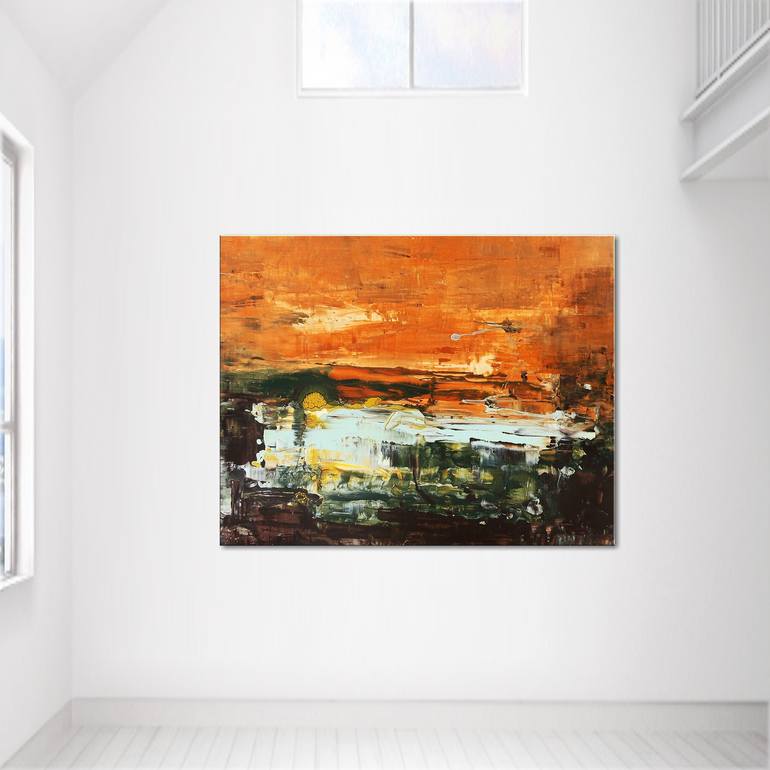 Original Abstract Landscape Painting by Noah de Jong