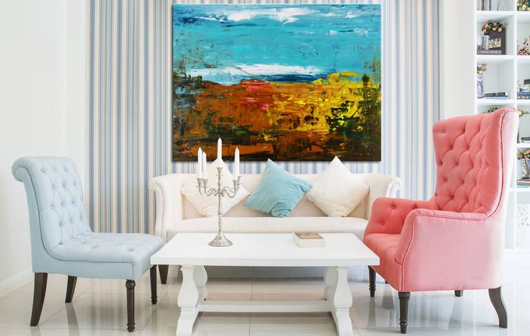 Original Abstract Seascape Painting by Noah de Jong