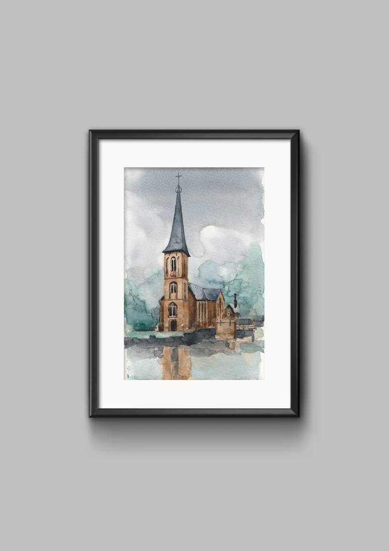 Original Architecture Painting by Tatiana Alekseeva