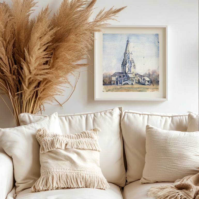 Original Expressionism Architecture Painting by Tatiana Alekseeva