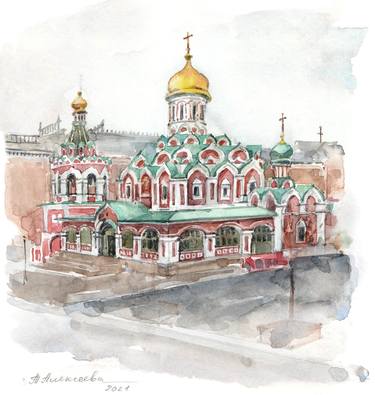 Kazan Cathedral in the Red Square thumb