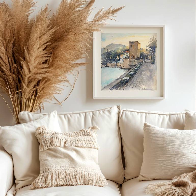Original Expressionism Cities Painting by Tatiana Alekseeva
