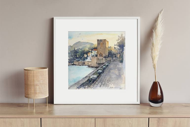 Original Expressionism Cities Painting by Tatiana Alekseeva
