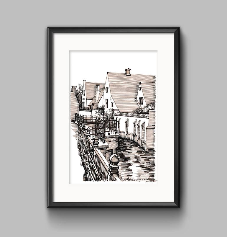 Original Expressionism Architecture Drawing by Tatiana Alekseeva