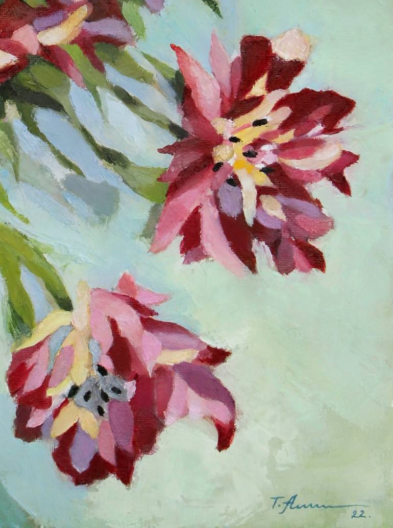 Original Floral Painting by Tatiana Alekseeva