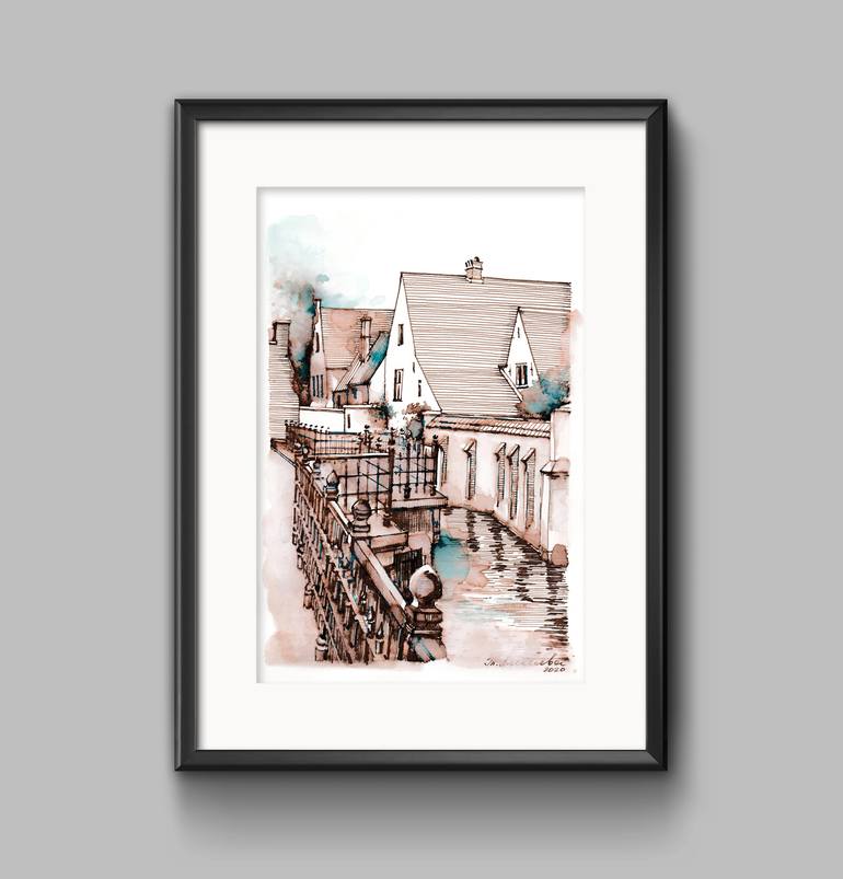 Original Contemporary Cities Drawing by Tatiana Alekseeva