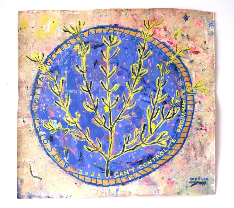 Original Art Deco Botanic Painting by Andrea Plaza