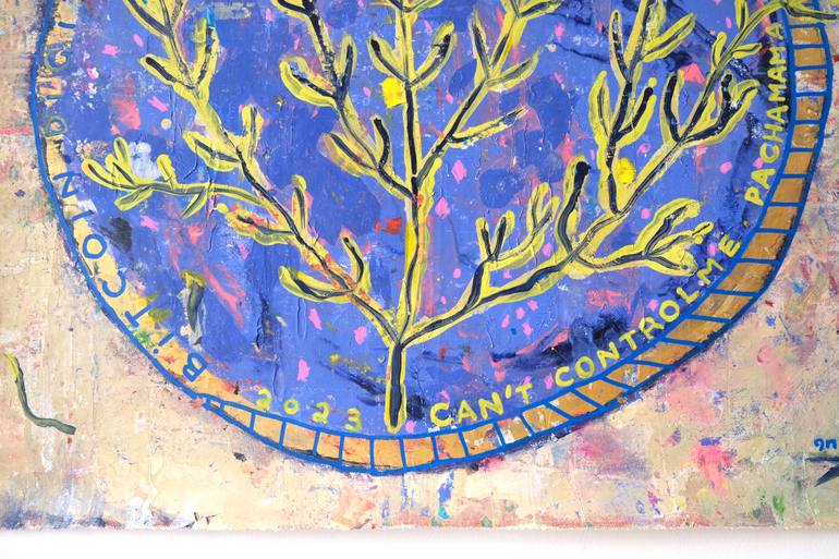 Original Art Deco Botanic Painting by Andrea Plaza
